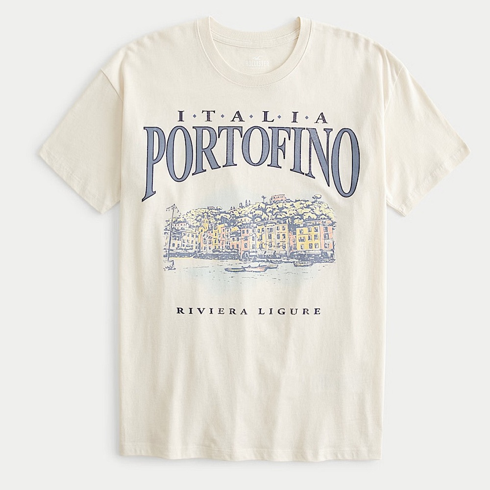 New! 🇮🇹 Hollister  Unisex Tee Portofino Italia Graphic Tee size: XS, M